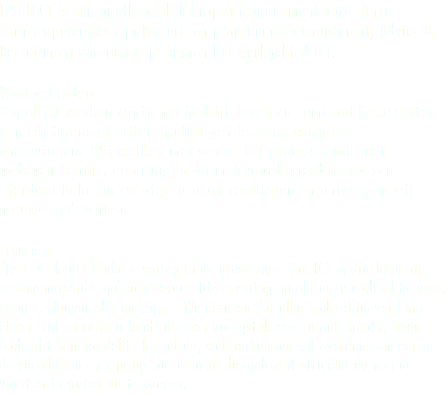 ITSELECT is een ervaren Project Management buro sinds 2004. Onze kerncompetenties zijn Project- en programma-management, Advies & Recruitment voornamelijk binnen het werkgebied ICT. Werkgebieden Dagelijks werken wij in het bedrijfsleven en semi-publieke sector, zijn wij intensief actief in uitdagende, vaak complexe omgevingen. Wij werken met senior ICT professionals met gedegen kennis, ervaring en dit met vaardigheid toepassen. Hierdoor behalen we afgesproken resultaten en ontvangen wij nieuwe opdrachten. Ervaring ITSELECT heeft flinke ervaring in de uitvoering van ICT opdrachten bij gerenommeerde opdrachtgevers. Die ervaring maakt onze opdrachtgevers, en ons, slagvaardig en wijzer. We ervaren dat elke opdrachtgever haar eigen stijl en cultuur heeft die een vraagstuk weer uniek maakt. Geen opdracht is inhoudelijk hetzelfde, wel herkennen wij overeenkomsten en de verschillen en zijn instaat daaruit de opdracht efficiënt en met de vaart er in weten uit te voeren.